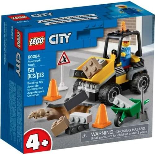 Lego City 60284 Roadwork Truck great toys birthday gift kids 58pcs bricks joy building playset vehicle fans enjoy with lego