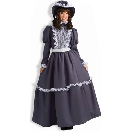 Halloween Party Susan B Anthony Prairie Lady Cosplay Costume Historical Themed Colonial Village Rural Farm Ladies House Dress