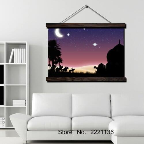 Arabian night mystery Scroll Painting Modern Home Framed Hanging Wall Decoration Artworks in High Definition Print Poster