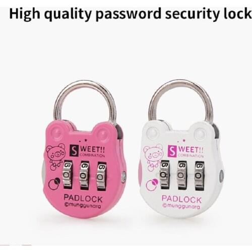 High Quality Fashion Mini Black Travel Luggage Suitcase Combination Lock Padlocks Case Password Digit Code Bag Locks Accessories