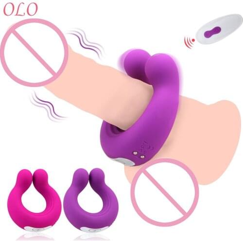 OLO Cock Ring Vibrator Penis Clitoral Stimulation Clitoris Stimulator Massager Vibrator Couple Vibrator Sex Toys 9 Speeds