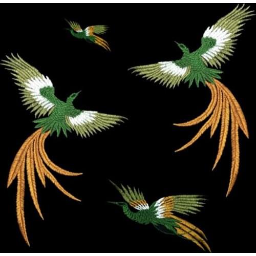 Phoenix bird combination embroidery lace cloth paste fabric applique patch DIY accessories
