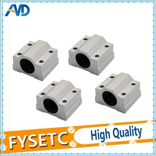 4pcs SC6UU/SC8UU/SC10UU/SC12UU/SC16UU Linear Motion Ball Bearing Slide Block Bushing Linear Shaft for 3D Printer CNC Part