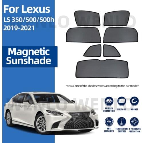 For Lexus LS350 LS500 LS500H 2019-2021 Magnetic Curtain Meshes Windshield Screen Cover Windscreen Sunshade Window Shading Visor