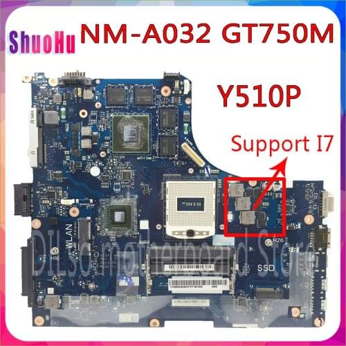 KEFU Y510P VIQY1 NM-A032 REV:1.0 Y510P Laptop Motherboard For Lenovo Y510P NM-A032 GT750 Test Motherboard DDR3 HM76