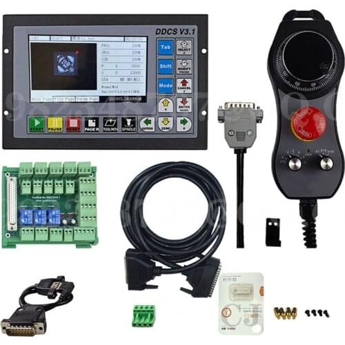 Upgraded version of ddcsv3.1 3-axis 4-axis cnc controller + electronic handwheel offline motion control system instead of mach3
