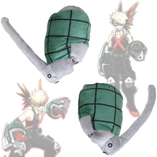 Anime My Hero Academia Katsuki Bakugou Wrist Weapon Soft Pillows Stuffed Plush Toys Doll Costume Prop