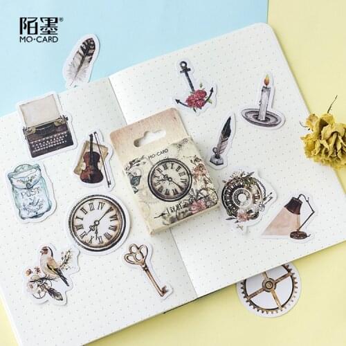 46 Pcs/pack Vintage Old Stuff Mini Paper Sticker Bag Diy Diary Planner Decoration Sticker Album Scrapbooking Stationery