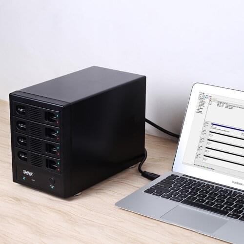 New 4bay HDD Enclosure with USB3.0 ESATA To SATA3.0 4 Bay Hard Disk Array Support 2.5"or 3.5" SATA HDD UP To 40Tb Storage