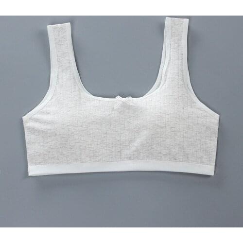 New product pure cotton girl bra developmental vest underwear suspenders student summer tube top for children 8-16Y