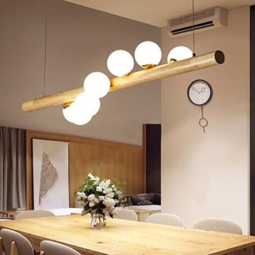 Willow Pendant Light Nordic hanging lamp wood Room Kitchen Living Room Modern design simple Glass Decor bubble pendant light
