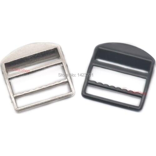 10/25/60/100 pcs / Lot 25mm Alloy Triglides Adjustor Teeth Bar Buckle Belts Suspender Backpack Shoulder Webbing