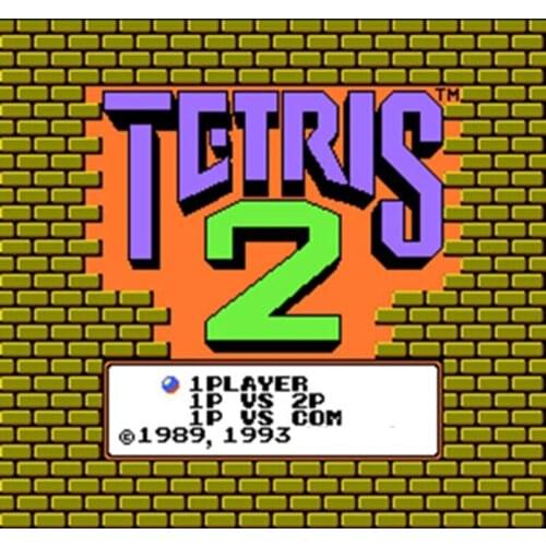 TETRIS 2 60 Pins English Version Game Cartridge for 8 Bit 60pin Game Console