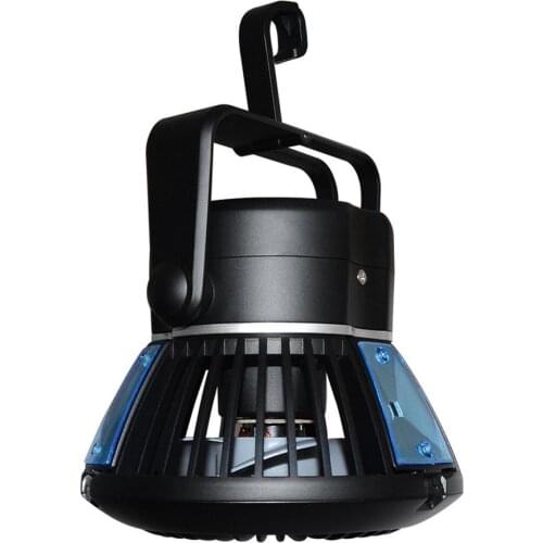 Solar Camping Fan With LED Light Portable Fan Hanging Hook Rechargeable USB Desktop Fan Rainproof Sensing Light For Camping