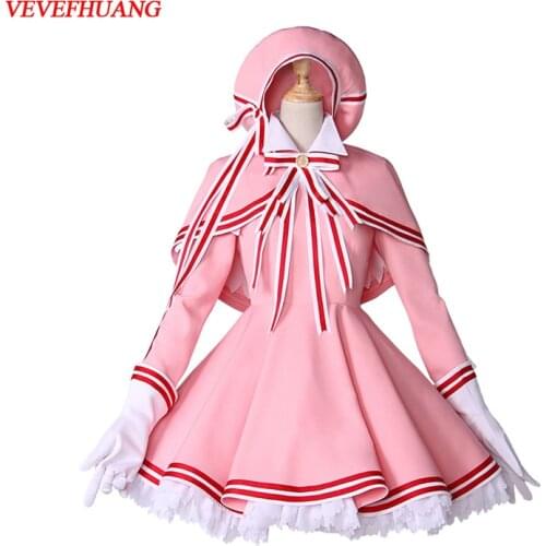 VEVEFHUANG 2018 Anime Cardcaptor Sakura Nanosuit Lolita Dress Uniform Cosplay Costume Full set For Halloween
