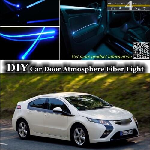 Interior Ambient Light Tuning Atmosphere Fiber Optic Band Lights For Vauxhall Ampera Inside Door Panel illumination Not EL light