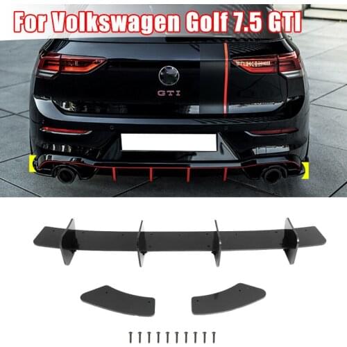 Car Rear Bumper Lip Diffuser Rear Side Splitters Protection Spoiler For Volkswagen Golf MK7.5 GTI Car Styling Modification Parts