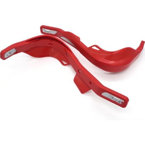 Red 7/8" Motorcycle Hand Guards Handguard Dirt Pit Bike Motorcross Dual Purpose Snowmobile ATV Motorbike Cruiser Scooter