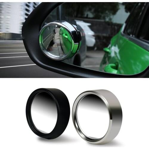 2pcs Wide Angle Side Round Convex Mirror Car Vehicle Blind Spot HD 360 Degree Rearview Mirrors Auto Park Accessories