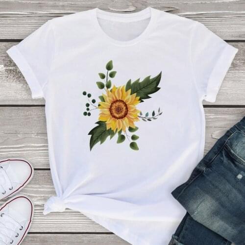 Women Summer Lady Loose Tops Tee Short-sleeved Graphic Basic Tshirts White Ladies Clothes Fashion 90s Female T-Shirt