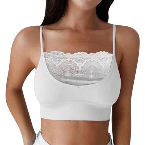 Women Lace Mesh Bra Strapless Adjustment Rimless Invisible Bralette Push Up Sticky Vest Seamless See-through Camisole Lingerie