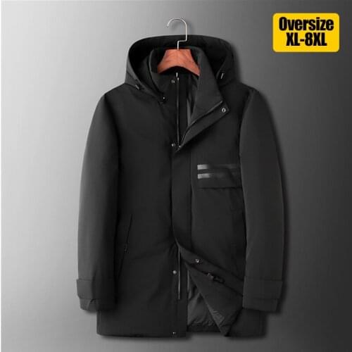 Winter Oversize Hooded Down Jackets For Men Style Casual Fat Loose Duck Down Puffer Parka Coat Thicken Warm Streetwear Clothing