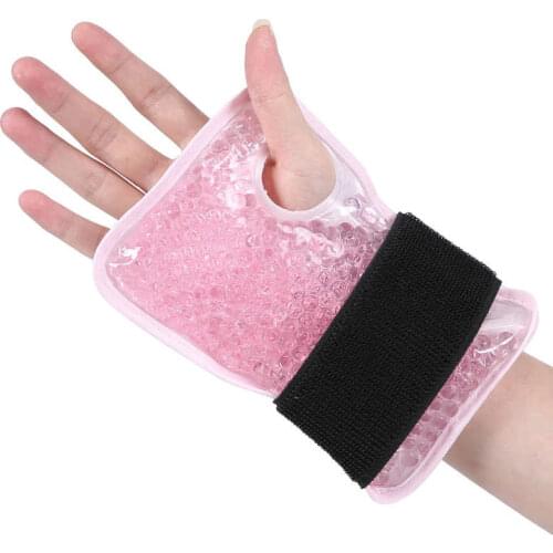 Adjustable Wrist Brace Support Cold Hot Compress Gel Wrap Pain Relief Ice Pack Sports Wristband Strain Sprain Therapy Ice Bag