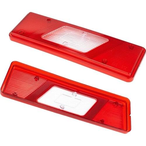 2Pcs Car Rear Bumper Reflector Rear Tail Lamp Lens Cover for Ford Transit MK8 2014-on Tipper Truck