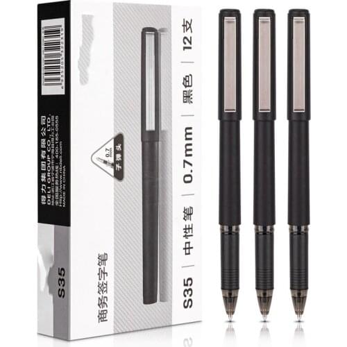 3pcs Quality Black Gel Ink Pen Stationery 0.7mm Black ink Refills Rods Gelpen For School Office Exam Supplies Stationery