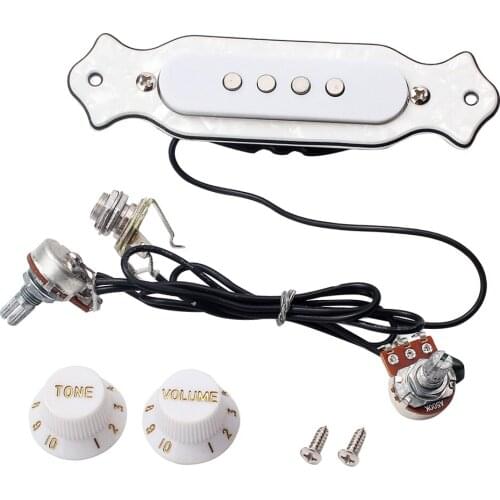 4 String Guitar Soundhole Prewired Active Pickup For Cigar Box Guitar