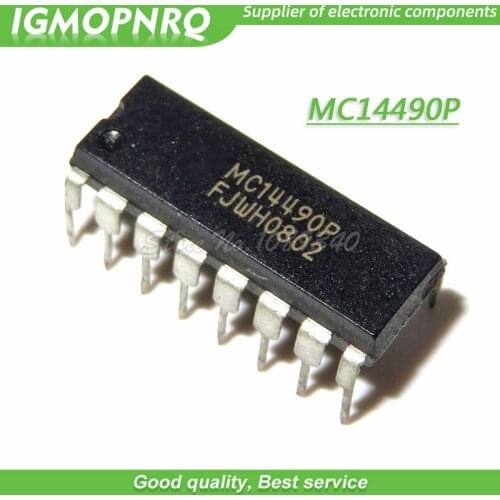 5pcs/lot MC14490P MC14490 DIP16 logic chip New Original Free Shipping
