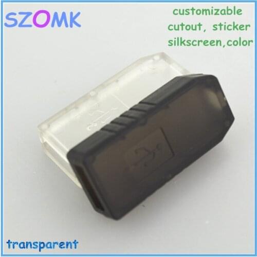 50 pieces a lot, electronic abs enclosure for usb 40*17*10mm plastic usb enclosure plastic electrical junction box