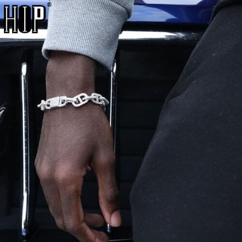 Hip Hop 11MM Iced Out Cuban Tennis Chain Prong Copper AAA+ Cubic Zirconia Stones Bracelet For Women Men Jewelry