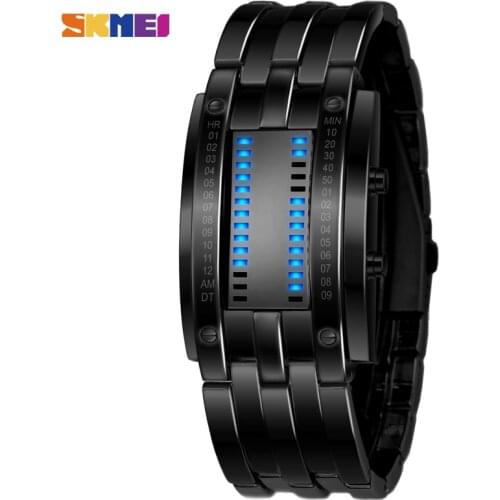 SKMEI Creative Date Hour Design LED Display Men Digital Watch Waterproof Male Wristwatch Sport Watches Clock Relogio Masculino