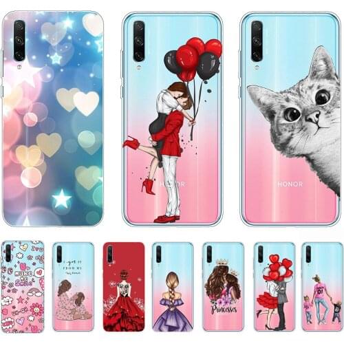For Honor 30i Case Tpu Luxury Silicon 6.3inch Parent-child Family Pattern Shell Phone Cover Full Protection Coque Bumper LRA-LX1