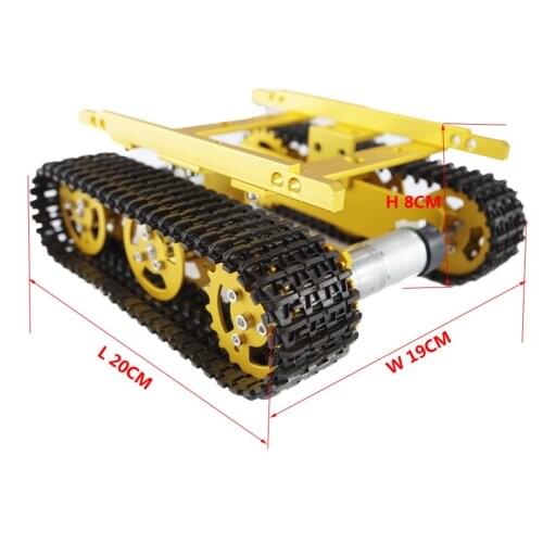 DIY T100 Metal Tracked Tank Chassis Kit Smart Crawler Robot Model Frame High Torque Motor Education Toy