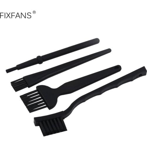 FIXFANS 4Pcs Anti Static Nylon Brush Set Plastic Handle Portable Clean Tools for Cell Phone Tablet PCB BGA Repair Tool