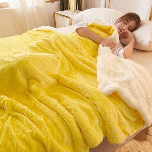 Fleece blankets and throws Adult Thick Warm Spring winter Cover Home Super Soft Sheet king Blankets On Bed Christmas gift