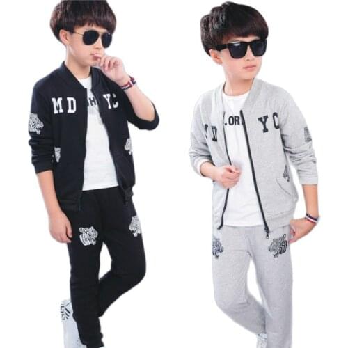 Boys Clothing Sets Big Boys Clothes Kids Clothes Children Spring Coat Boys 2 pcs Suits Costume for Kids Sport Suit Sets