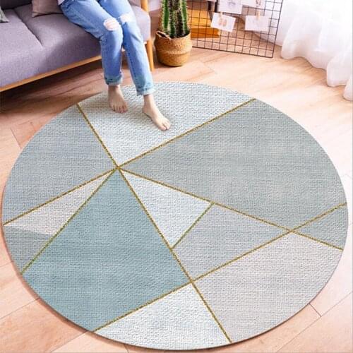 Geometric Living Room Decoration Big Carpet Round Modern Minimalist Non-slip Sofa Bedroom Coffee Table Floor Mat Part Three