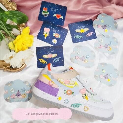 Wings Stars Embroidery Cloth Stickers Self-adhesive Cute Angel Wings Iron Patches DIY Stickers Clothes Shoes Shoe Buckle Decals