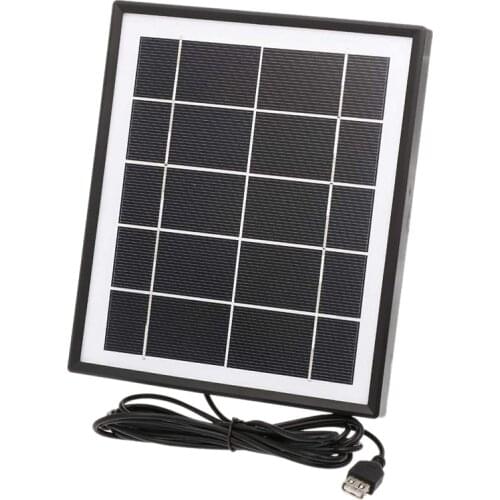 5.5W Monocrystalline Silicon Solar Charging Board Mobile Phone Charger Glass Laminate Board with 3 Meters USB Cable