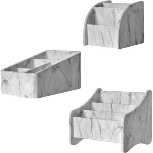 Nordic Style Marble Jewelry Storage Box Cosmetic Classifier Organizer Case Display Container Pen Holder