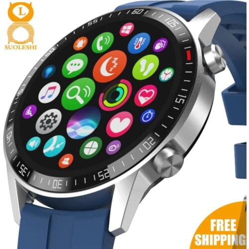 2021 New Luxury brand mens watches Bluetooth Call Fitness watch Heart rate blood pressure Activity tracker Smart Watch For Men