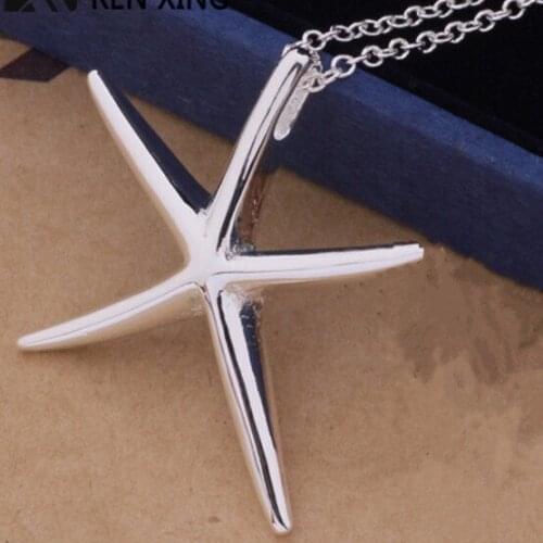 N337 Dainty Starfish necklace Silver Starfish Necklace Gifts For Her Beach Wedding Bridesmaids Gifts Jewelry