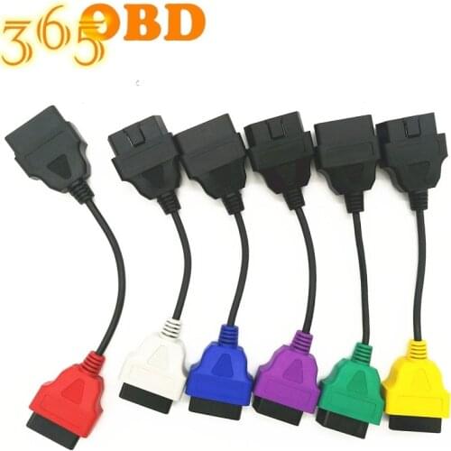 Newest 6Color Auto OBD2 Connector Diagnostic Adapter Cable for Fiat ECUScan and Multiecuscan for Fiat Alfa Romeo and for Lancia