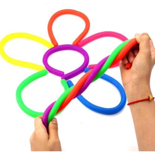 Novelty Sensory Decompression Anti-Anxiety Toy Stretchy String Neon Flexible Glue Elastic String Rope LX8043