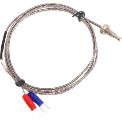 OOTDTY M6 Screw Probe K Type Thermocouple 1m Industrial Temperature Sensor Cable Wire