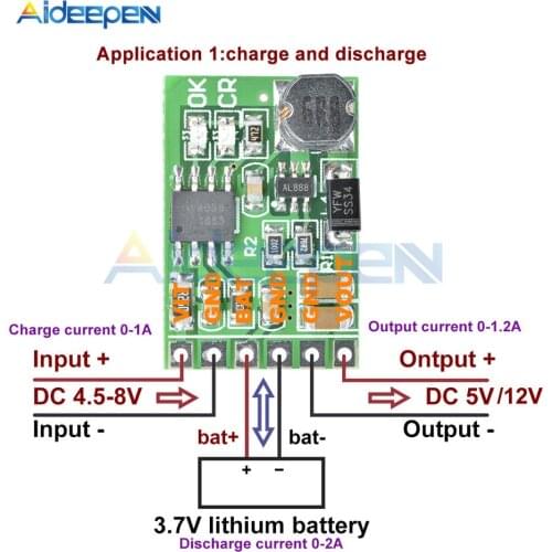 DC 5V 12V Discharger Board DC DC Converter Boost Step-up Module UPS Diy Li-lon LiPo Lithium Battery