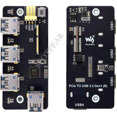 Raspberry Pi Compute Module 4 CM4 official IO Board PCIe TO USB 3.2 Gen1 Adapter 4x HS USB